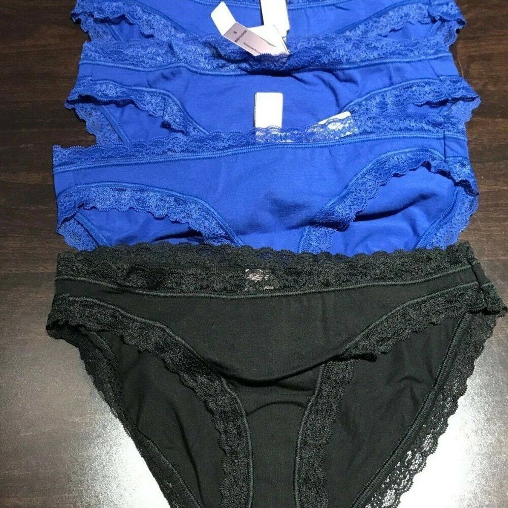 NEW – Victoria's Secret Lace-Trim Bikini Panties (5-Pack, Size S)